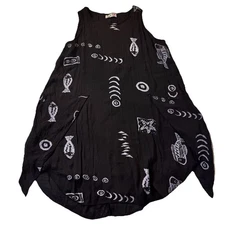 India Boutique Cover-Up Women's One-Size Black/White Sleeveless Simi Sheer