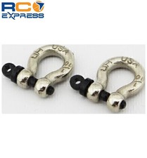 Hot Racing 1/10 Scale Aluminum chrome Tow Shackle D-Rings (2) ACC808X08
