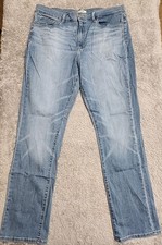 Denizen Women's High Rise Straight Leg Stretch Jeans, Light Blue, Size 14 Medium