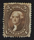 CKStamps: US Stamps Collection Scott#76 5c Jefferson Mint HR OG Spot Thin $1400