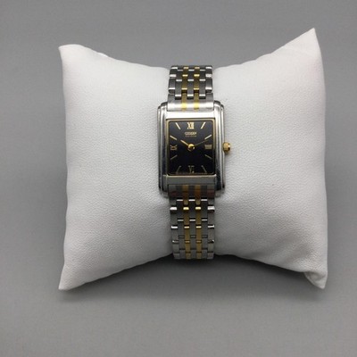 Citizen Stiletto Eco-Drive Womens Watch 19mm Black Two Tone G670