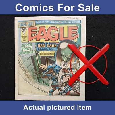 Eagle comic 15th October 1983 & Space Spinner free gift RARE (LOT#14668)