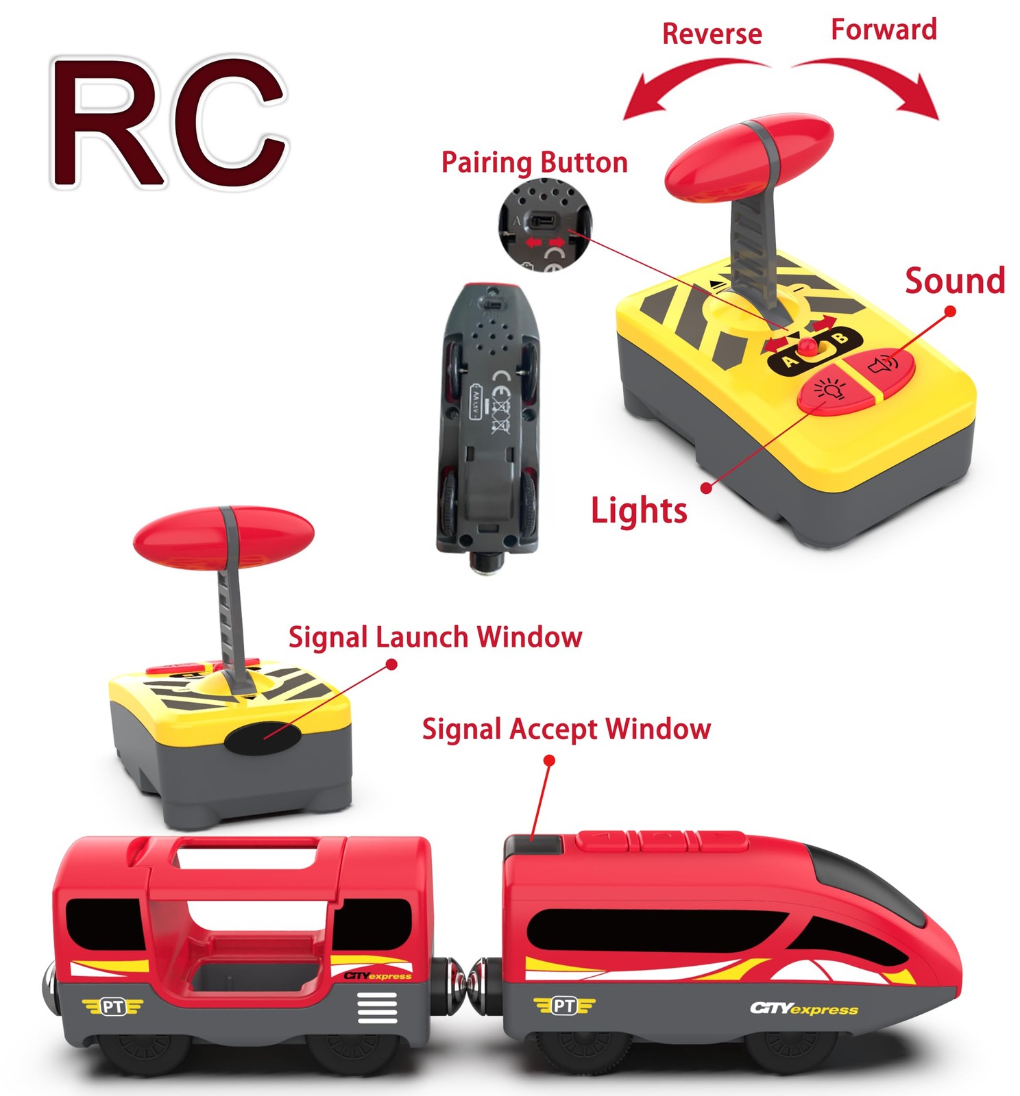 Train Track Accessories Remote Control Train Battery Operated Locomotive Train T