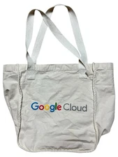 Google Cloud Reusable Tote Bag Organic Market Shopping 12x12x7”