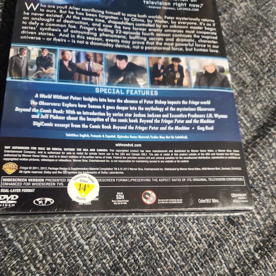 Fringe The Complete Forth Season DVD Set BRAND NEW SEALED  - Image 3 of 4