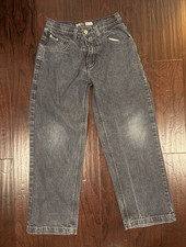Y2K Vintage Southpole Boys Straight Denim Jeans Size 14 Dark Wash Blue