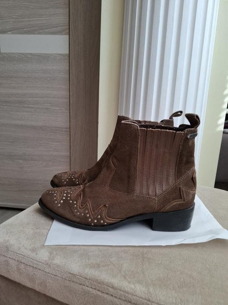 Women Pepe Jeans Boots Brown Suede 36.5
