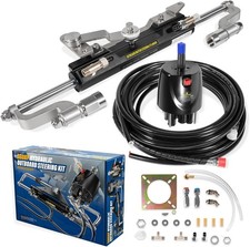 Full 300HP Hydraulic Steering Kit for Outboard Boats Complete Marine System
