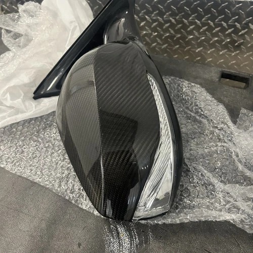 Brand New Infiniti Q50 OEM Right  Front Mirror Assembly With Carbon Fiber Cover