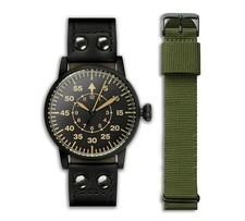 WARTIME WW2 Military Watch - Vintage Luftwaffe Watch, Swiss Black Edition
