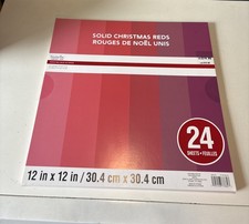 Solid Christmas Reds 12 x 12 Paper Pad, 24 Sheets Recollections New
