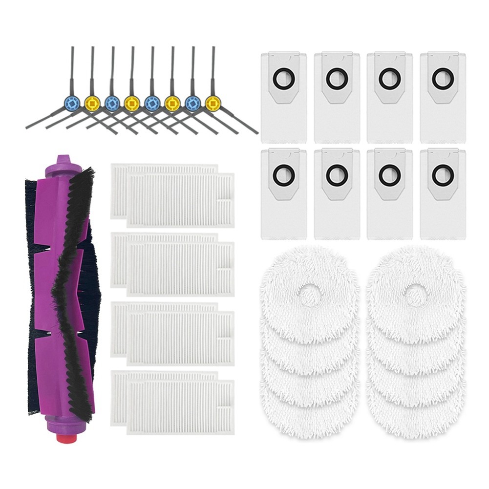 For  V12 Robot Vacuum Main Side Brush HEPA  Mop Pad Dust Bag Replacement5781