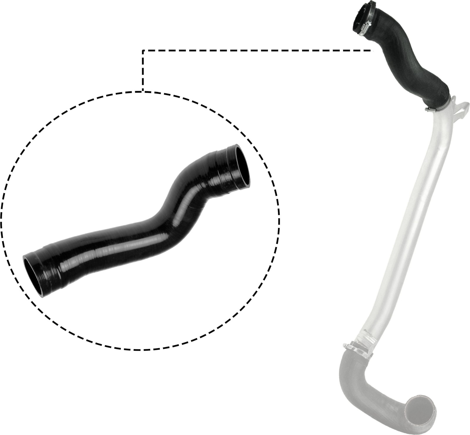 GATES-OE 09-0951 Charge Air Hose for OPEL,VAUXHALL
