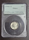 1944-S Mercury Silver Dime NGC MS64 In Collectible Rattler Holder