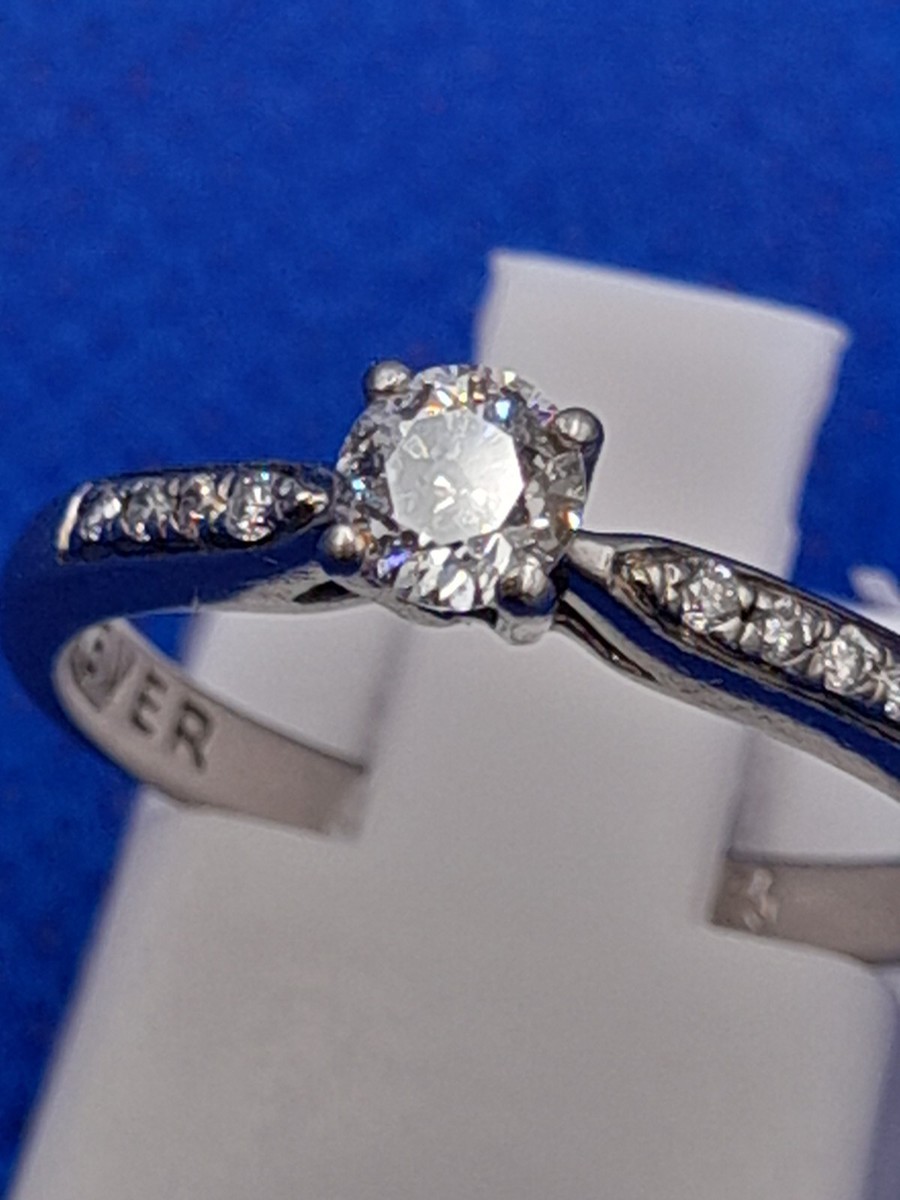 H Samuels FOREVER DIAMOND Palladium 950 Ct Ring Sz K