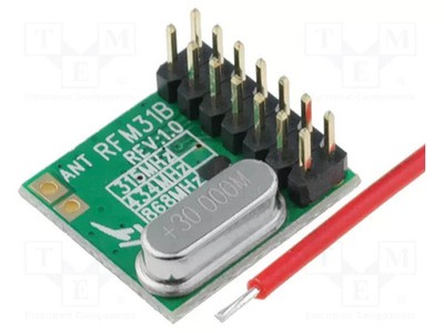 868MHz 1,8÷3,6VDC SPI -121dBm FSK FM-Empfänger THT Modul: RF