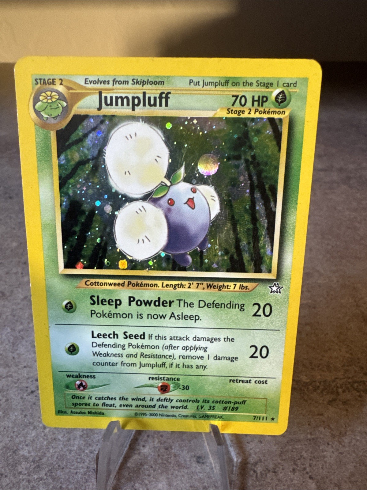 JUMPLUFF 7/111 HOLO RARE UNLIMITED HOLO NEO GENESIS POKEMON HP