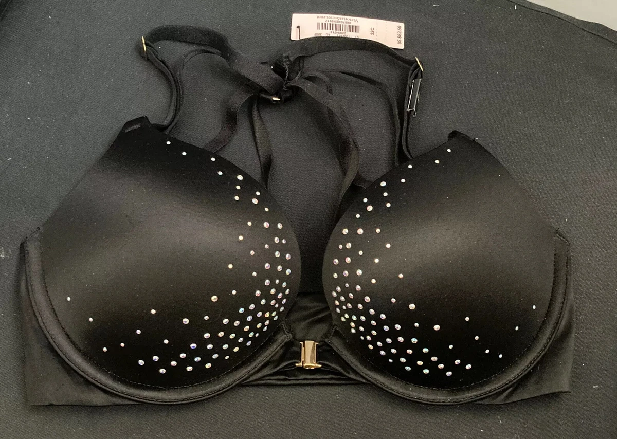 Victoria Secret Black Rhinestone Bra - Temu