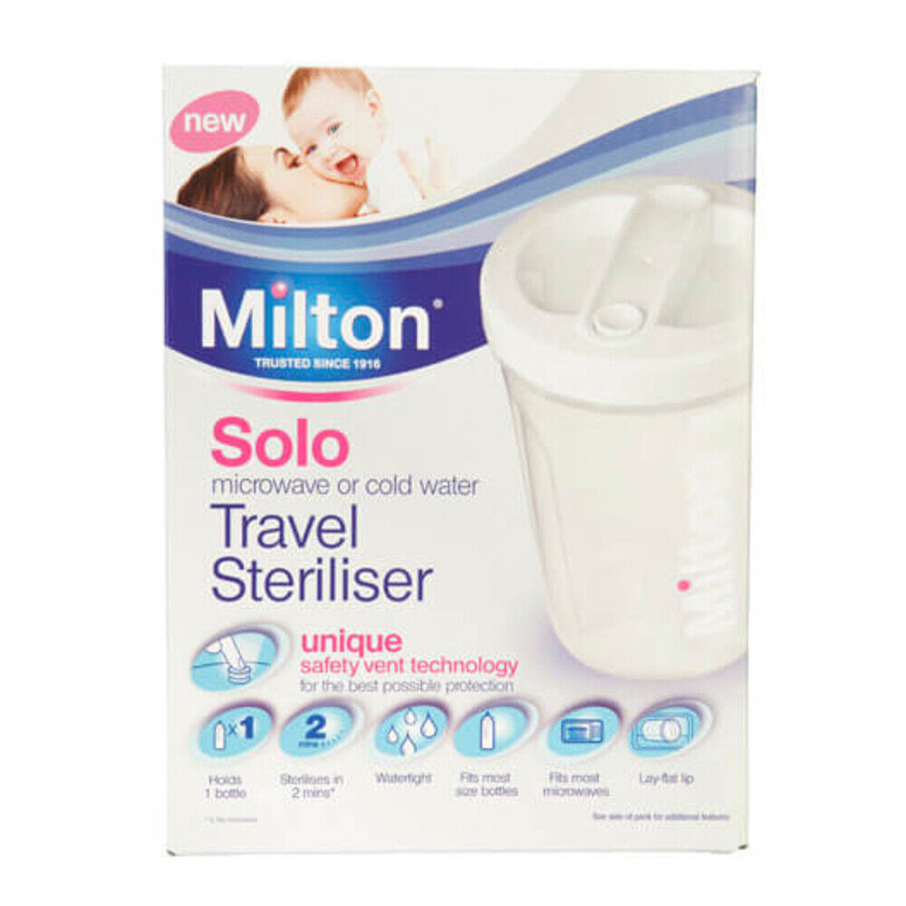 Marine loyalitet Vil Milton Solo Travel Baby Feeding Bottle Steriliser Microwave or Cold Water  3361370620654 | eBay