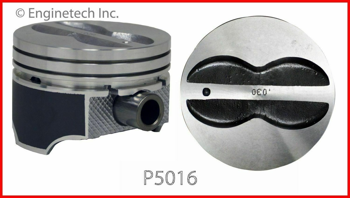 Enginetech Flat Top Pistons Coated Chevrolet GMC 262 4.3L OHV V6