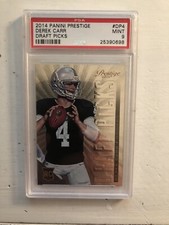 2014 Panini Prestige Derek Carr Draft Picks Psa 9 Low Pop (RC)