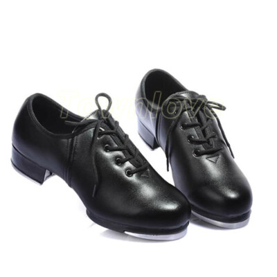 Unisex Real Leather Tap Dance Shoes Women Men Jazz Step Dance Clogging  Shoes Hot