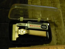 SCHICK (Vtg) Eversharp w/ KRONA Edge Set ~ Razor_Blade Loader_Case ~ Retro Ltd