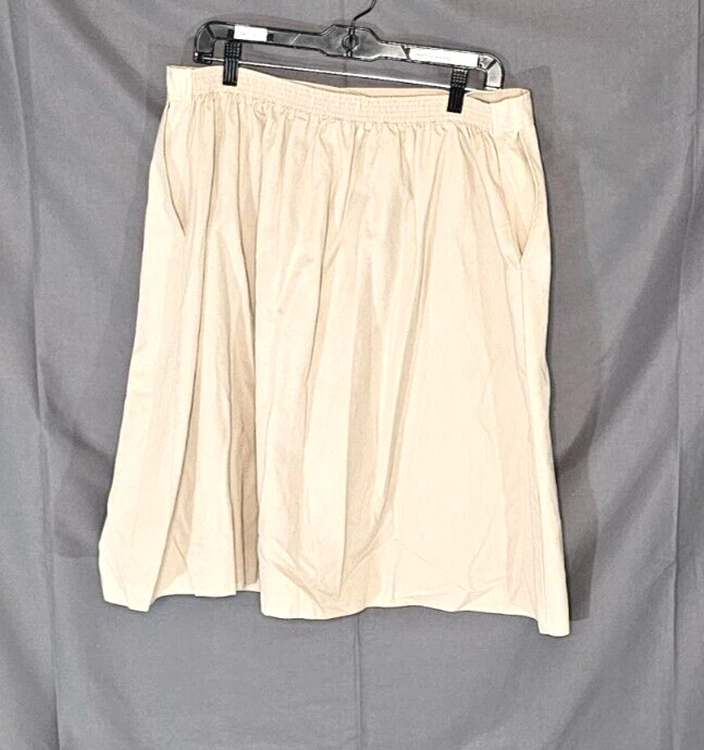 BonWorth - Falda frontal con botones de mezcla de algodón caqui - Talla XLP Foto 2 de 2