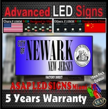 LED Sign Outdoor Board Full Color Programmable 19 in x 165 in - Made in USA