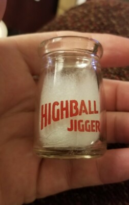 Dairy Creamer (1 oz) Highball Jigger Compliments Werber Dairy Supply (cracked)