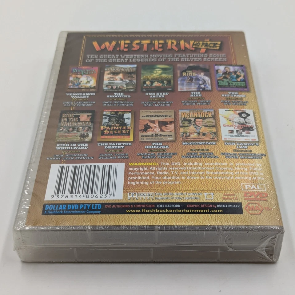 Western 10 Pack DVD 4 Disc Box Set John Wayne Kirk Douglas Brand New & Sealed  - Image 4 of 4