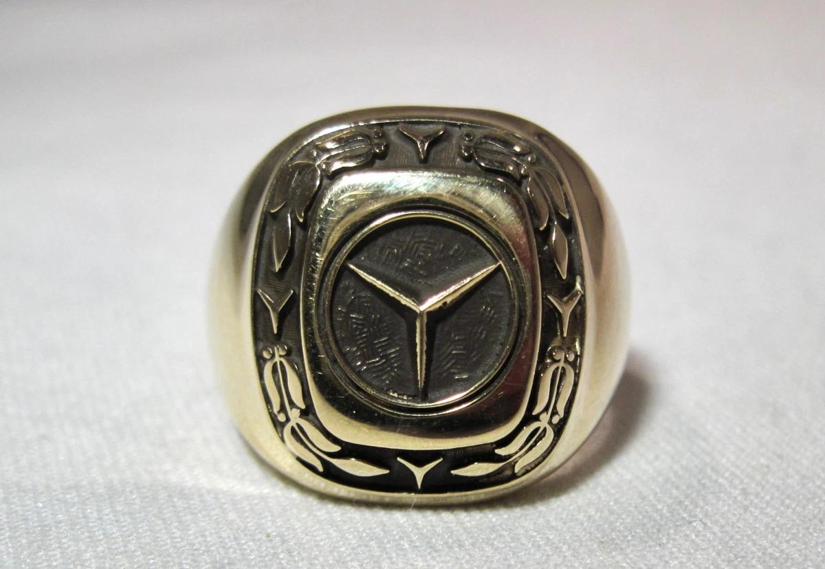 10K Heavy Yellow Gold Jostens Mercedes Benz Salesman Ring Size 11