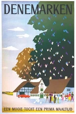 DENMARK VINTAGE STYLE PRINT/POSTER SATIN PHOTO PAPER T371