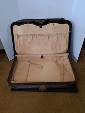 Vintage Dresner Coat Case Leather Suitcase