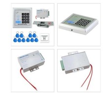 Door Access Control Kit With Electric Strike LocK Power Supply RFID ID Keyfobs