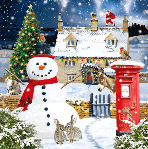 Biglietto di Natale singolo ricordo olografico lenticolare 3D divertente eye popping festivo - Foto 13 di 25