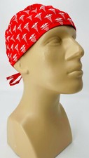 Scrub Cap Nurse Scrubs Hat Nursing Doctor Vet Red, White Caduceus Medical