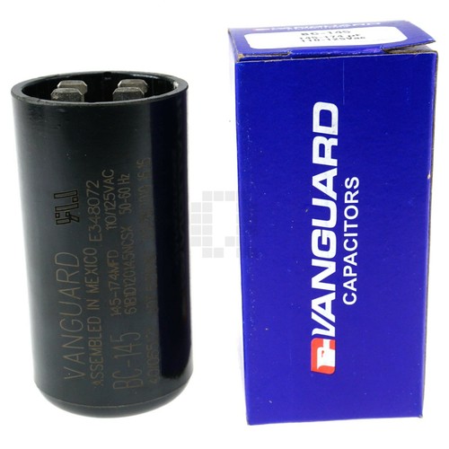 Vanguard BC-145 Elektromotor Start Kondensator, 145-175 uF, 110-125VAC - Bild 1 von 12