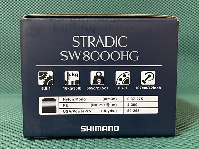 NEW SHIMANO 24 STRADIC SW 8000 HG SW8000HG FISHING REEL *1-3
