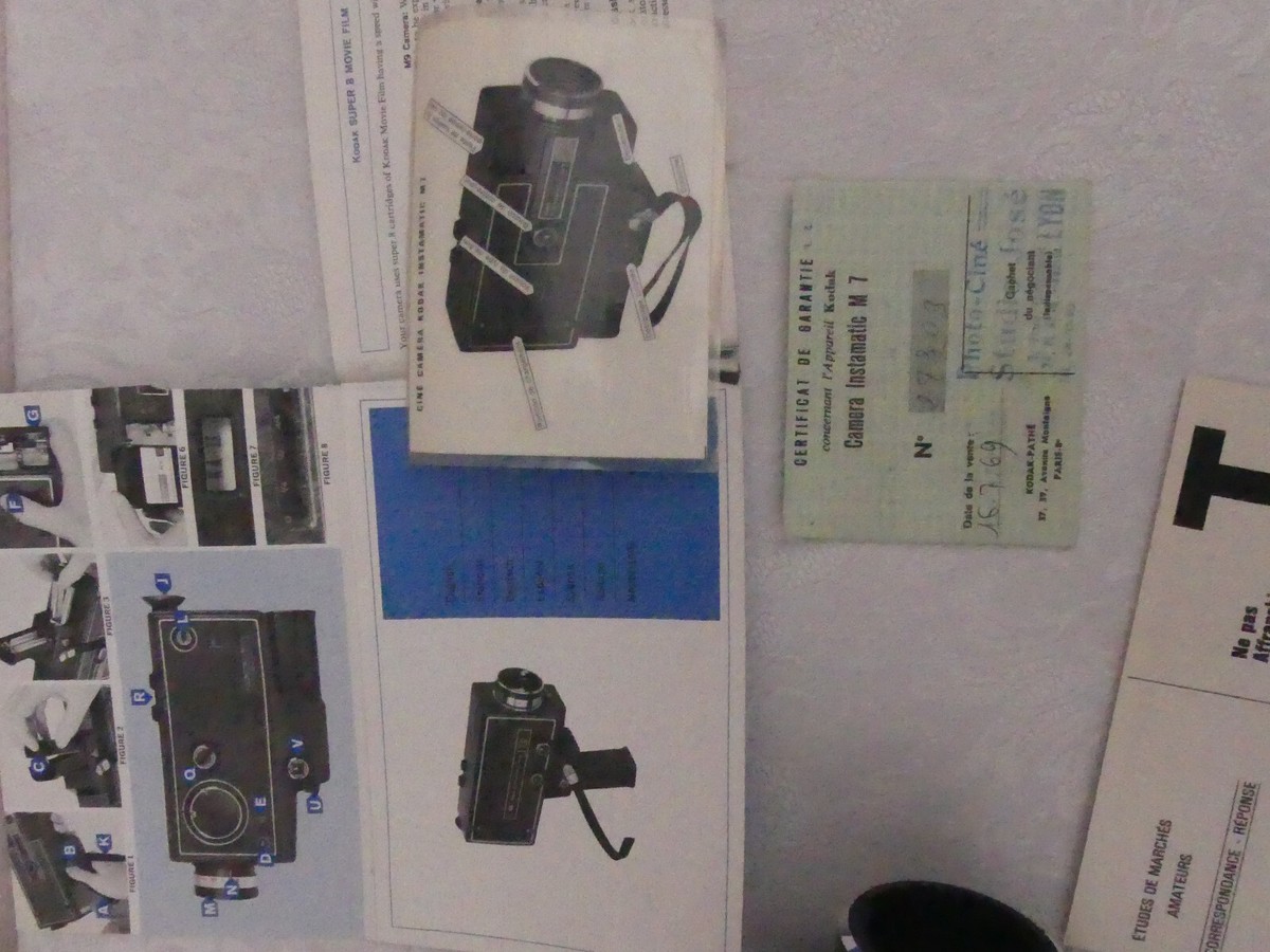 Caméra Super 8 Vintage Kodak Instamatic M7, Objectif F/1.8, Années 60, Non Testée