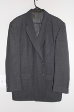 GRAY STAFFORD WOOL BLEND PEWTER METAL BUTTON BLAZER JACKET sz 46R sport coat