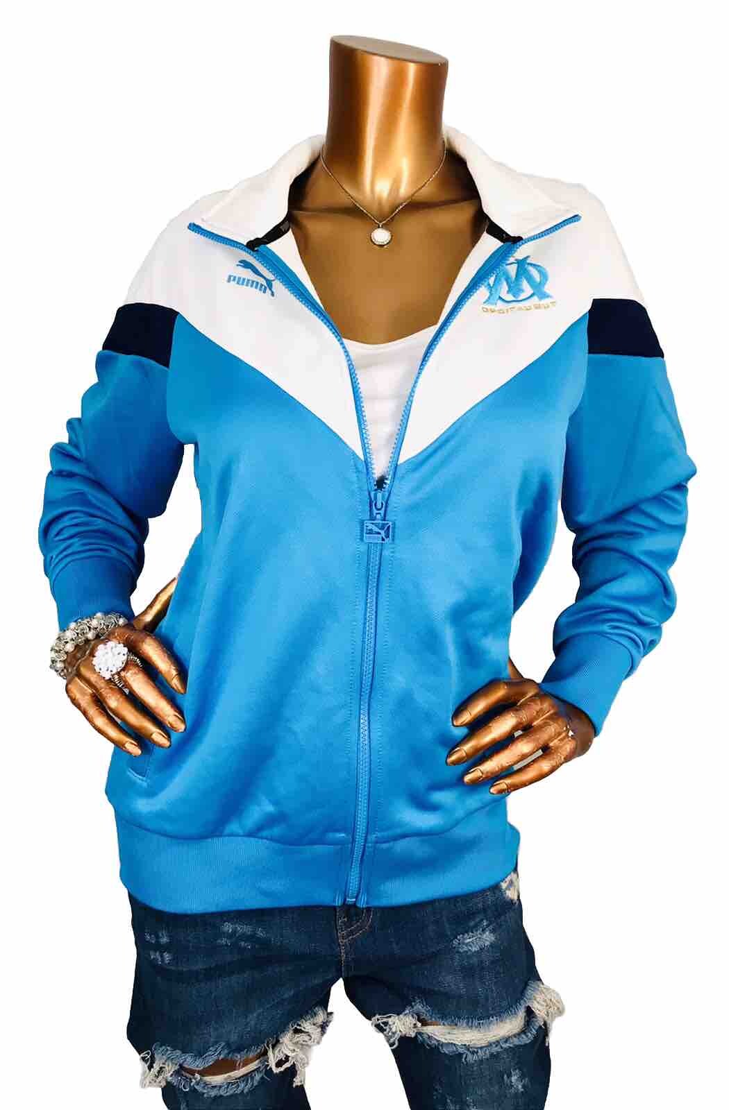 Puma S Unisex Sudadera Chaqueta Olympique de Marseille Nuevo con Etiquetas Bolsillos de Cadera Largos Slvs