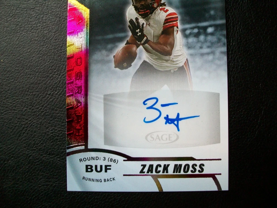 ZACK MOSS MINT RC BOLD AUTO 2019 SSP KALEIDOSCOPE colored Sage ASPIRE card - Image 2 of 3