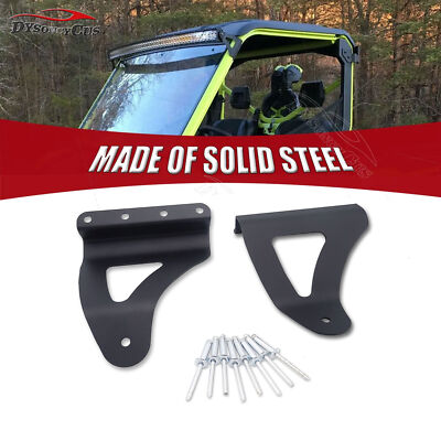 Fit 16-24 Can-am Defender Pro-Fit Cage 50''/52'' LED Light Bar Roof Mount Bracket