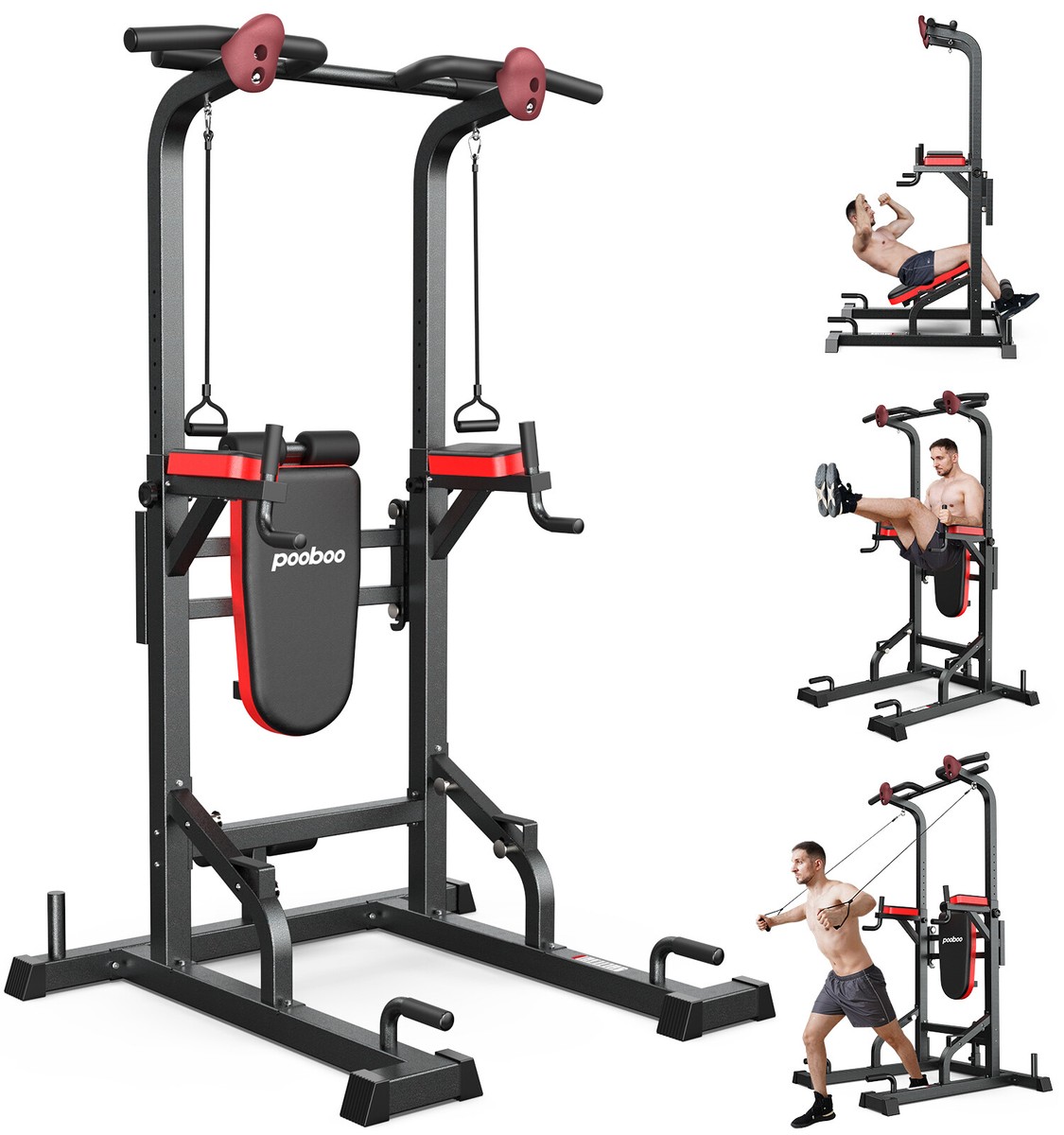 Power Tower MultiFunction Strength Training Dip Station Pull Up