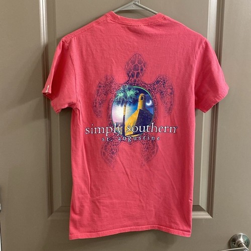 Simply Southern women’s small Pink T-Shirt St. Augustine - Picture 2 of 8