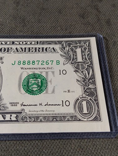 👉1999 (J) One Dollar Millennium NOTE - $1 Kanas City **4 - 8's In A Row - Picture 4 of 8