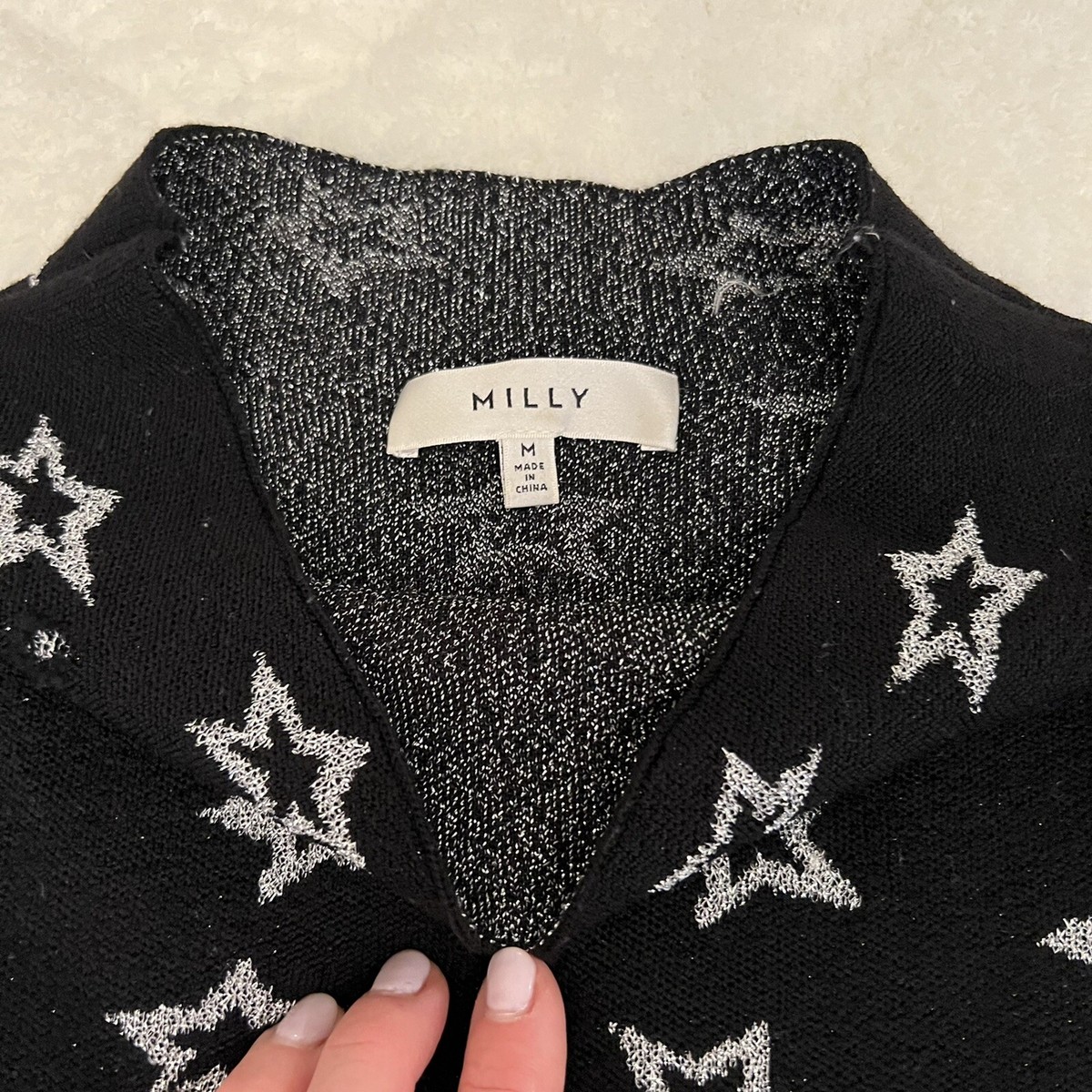 Milly Metallic star Sweater View 2