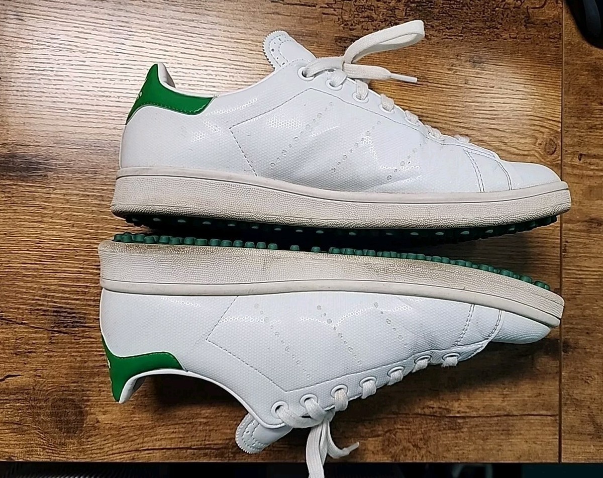 Adidas Shoes Men's 9 Prime Green White Stan Smith Golf Shoes