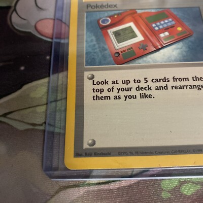 Pokemon Pokedex Trainer Card 87/102 Condition LP Base Set